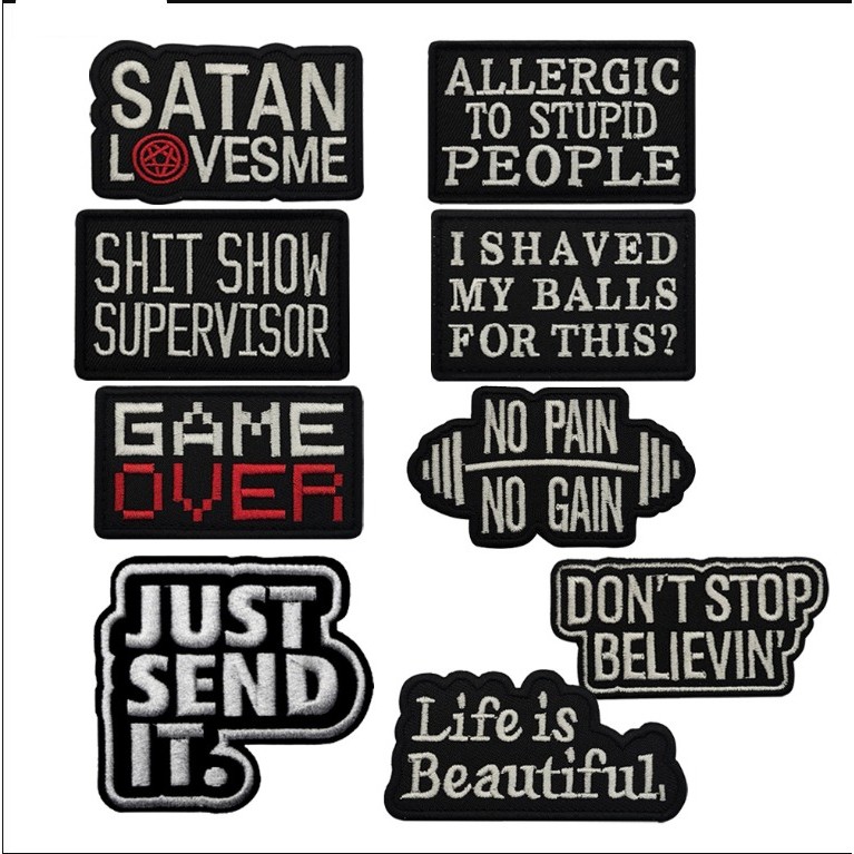 European American Film Television Drama Merchandise Fun Personality English Alphabet Tactical Patch Military Fan Velcro Armband Morale