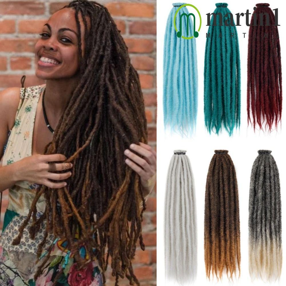 MARTIN1 Synthetic Dreadlock Extension, 24 Inch Reggae Style Hippie Dreads, DIY Long Ombre Color Natural Crochet Braids Hair American