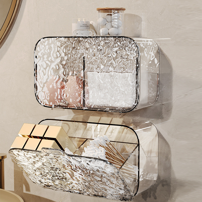 Simple Glacier Pattern Cosmetic Storage Box Toilet Shelf Bathroom Household Multifuncti…