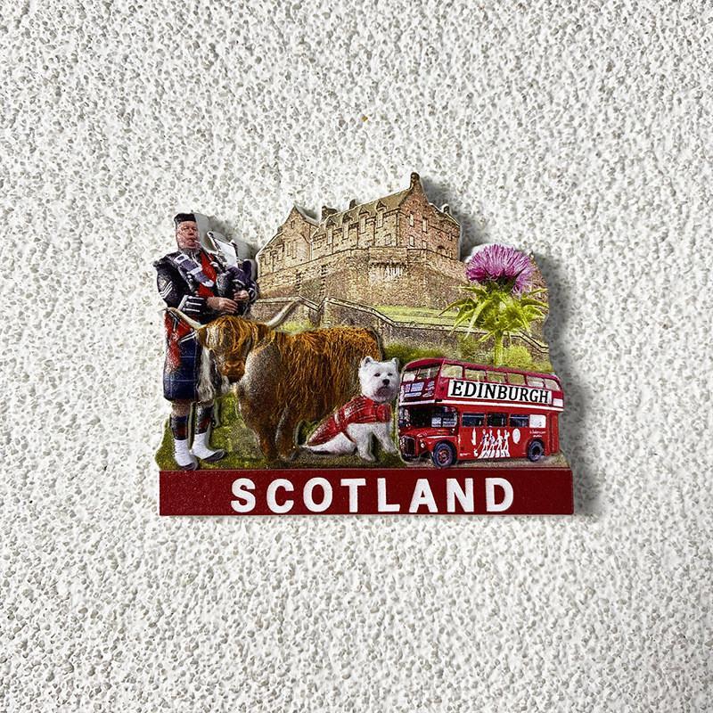 【Shipment within 24 hours‌】 Magnet Pendingin 3D Pemandangan Kastil Edinburgh Scotland Cenderamata Pelancongan Hiasan Rumah Barang Unik Kreatif Koleksi Magnet Hiasan Pintar Kualiti Tinggi Tahan Lama Idea Hadiah Menarik Magnet Papan Putih untuk Pejabat Ruma