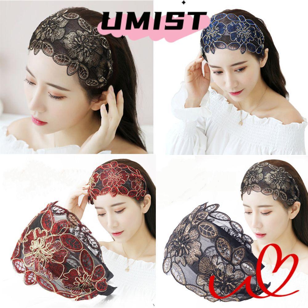 UMISTYDREAMC9 Hair Bands Non-slip Vintage Broadside Lace