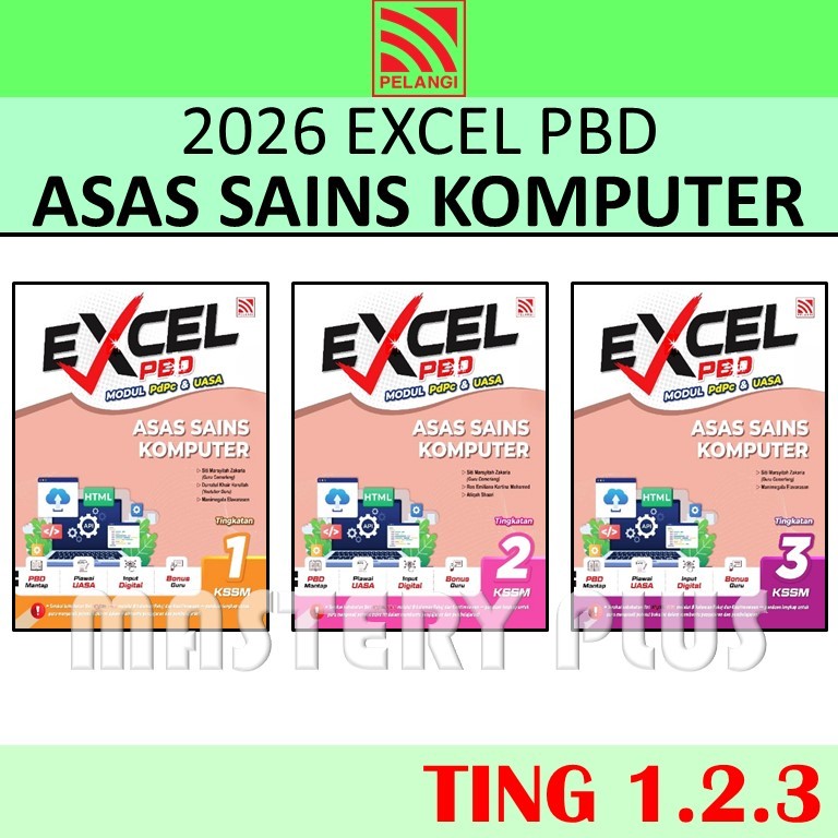 🔥2026 EXCEL PBD ASAS SAINS KOMPUTER TINGKATAN 1 2 3 KSSM UASA | BUKU LATIHAN | TARGET PBD ASK - PELANGI