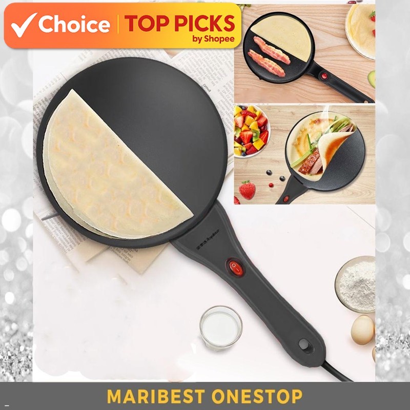 [Local] Pancake Pan Non-stick Electric Pan Crepe Maker Cooking Pan Kuali Lempeng Elektrik