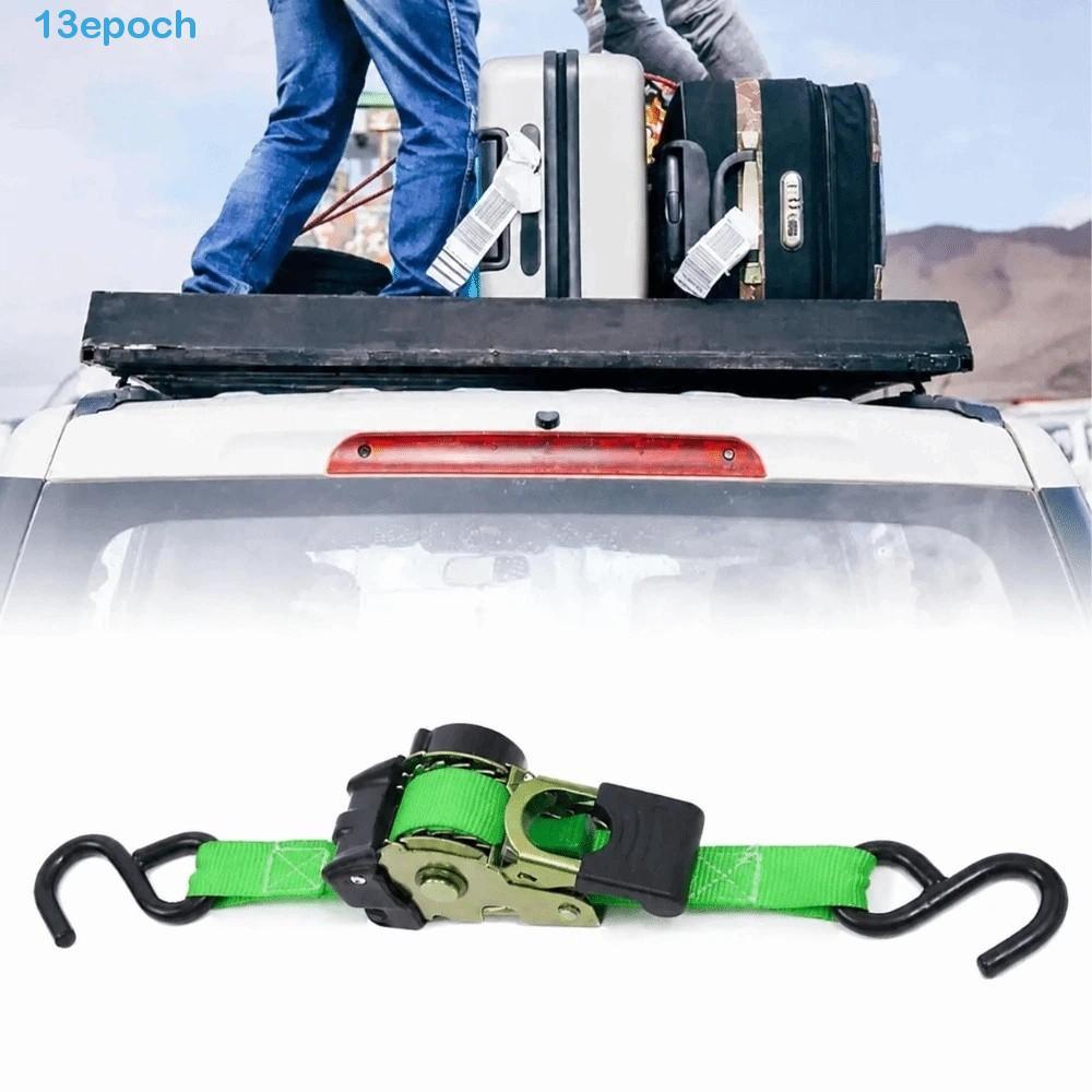 EPOCH Retractable Ratchet Tie Down Straps, Automatic Retraction Design Quick Winding Heavy Duty Cargo Straps, Solid Ratchet Structure Lightweight Portable Self Retracting Straps