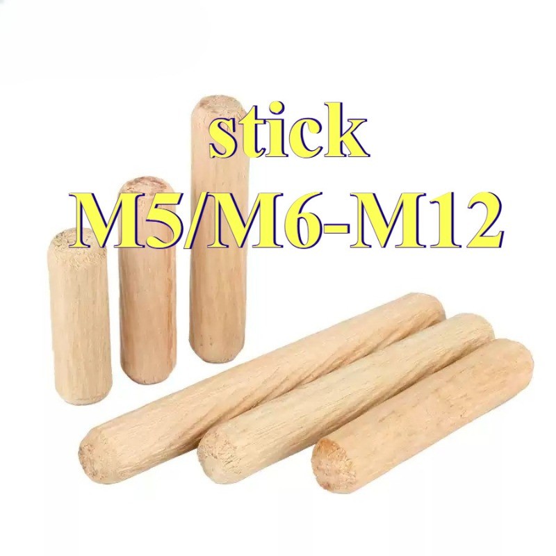 Log stoppers, wood nails, solid wood sticks, tenons, twill wedges, wood bolts, logs, small dowels, wardrobe cabinet connectors M5/M6/M8/M10/M12[lrd-fc]