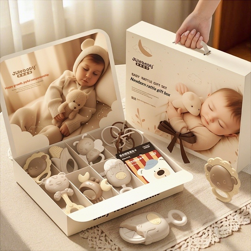 Baby toys, 0-1-year-old newborn baby gifts, baby full moon gift box products