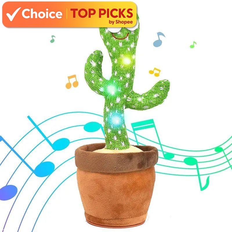 Singing Dancing Cactus | 15s Voice Recorder | Electric Plush Toy