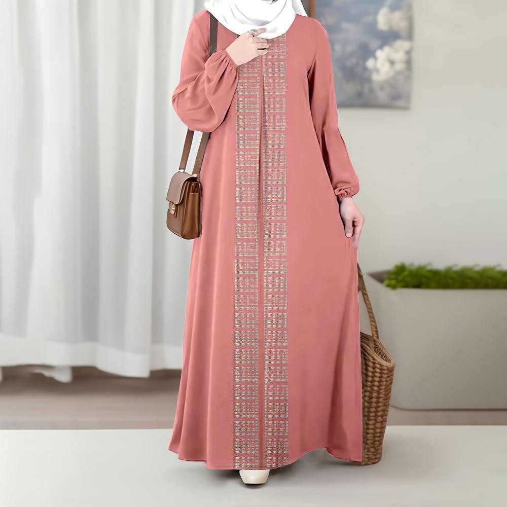 qbvc Premium Fashion Loose Islamic Women's Clothing Suitable for Ramadan Elegant Floor Style Muslim