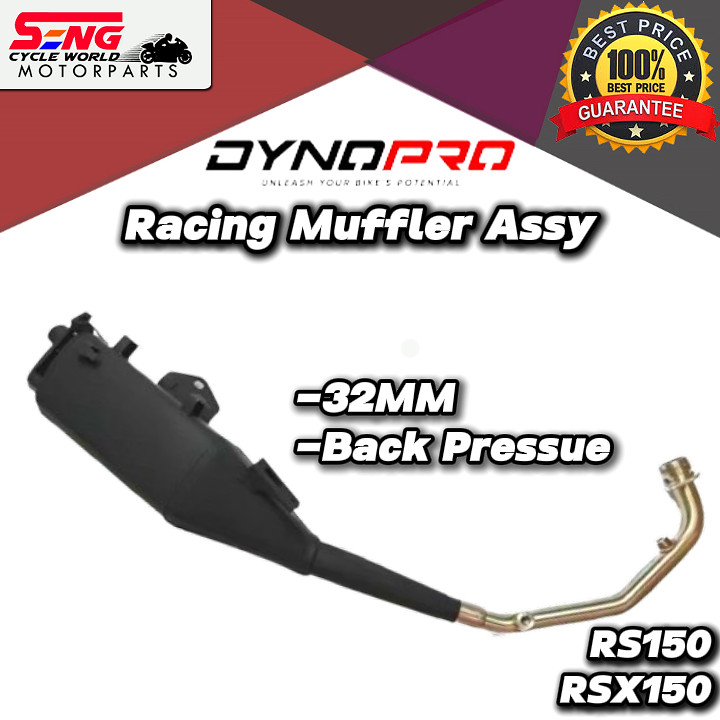 HONDA RS150/RSX150 RACING MUFFLER ASSY-32MM (BACK PRESSURE) DYNO PRO