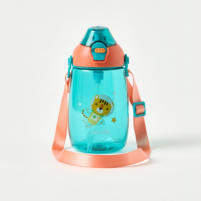 Babyshop Juniors Tritan Tiger Print No Spill Straw Water Bottle -