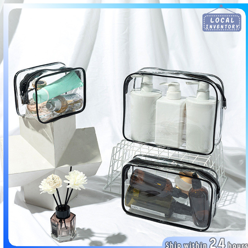 Transparent PVC Bag Travel Organizer Clear Makeup Bag Beautician Cosmetic Bag Waterproof Storage Bag