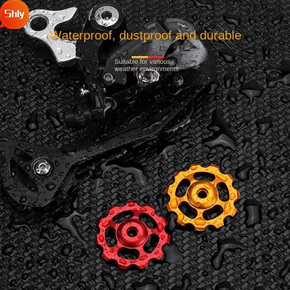 SHLY Bicycle Jockey Roller, 5 Colors 11T MTB Jockey Wheel, MTB Road Bicycle Aluminum Alloy Pulley Guide Roller Bearing Guide Wheel