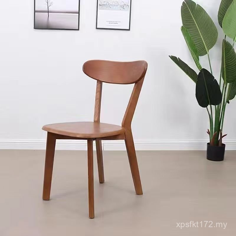 Backrest Chair Milk Tea Shop Bedroom Household Butterfly Restaurant Modern E-commerce Cross-Border Solid Wood Dining Chair Chair Commercial Nordic LAP