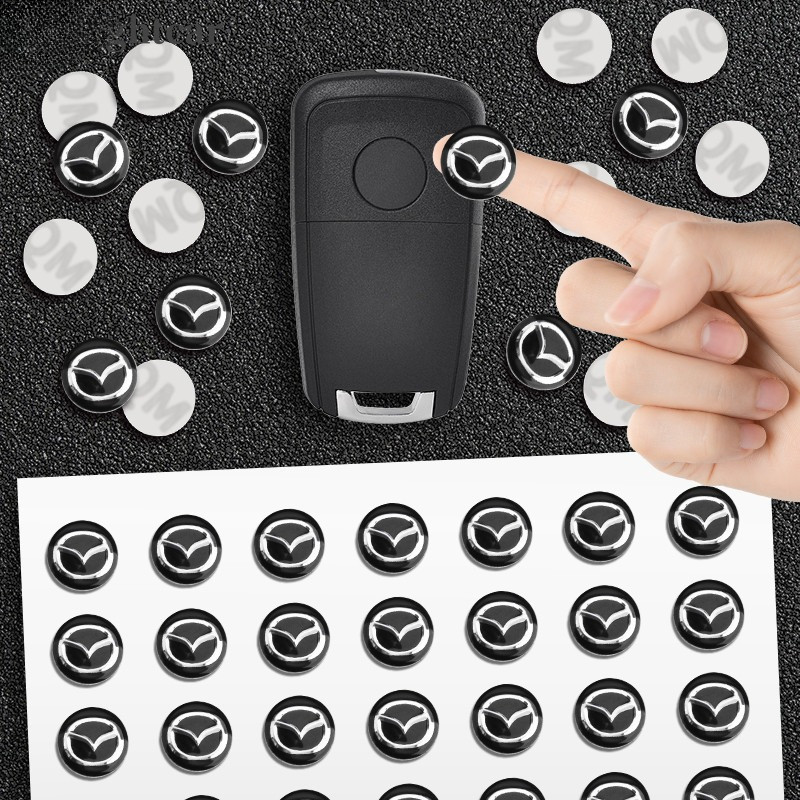 HC 14mm Aluminum Car Remote Key Sticker Emblem Auto Accessories for Mazda 2 3 5 6 M5 Ms CX-4 CX-5 CX6 M3 M6 MX3 MX5 Car Accessories