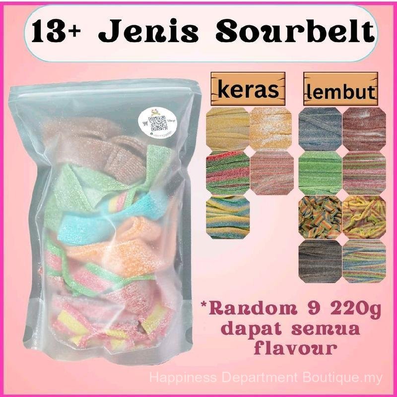 [BELI 2 PACKS DPT FREE GUMMY] HALAL Turkey Sourbelt Masam Manis Ziplock Pack Viral Candy Food Gummy Snacks Halal (RAYA PROMO)