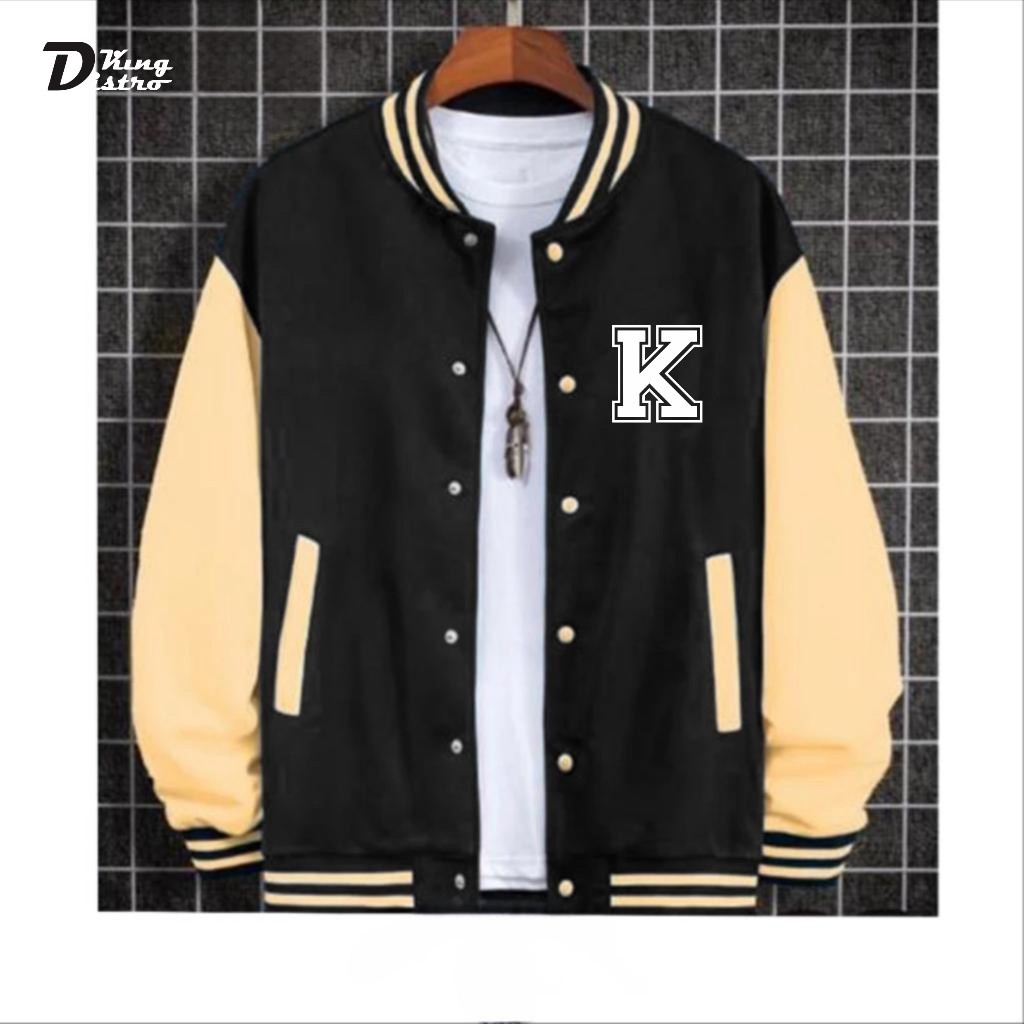 Quality Multi PUTIH White FONT K Button Varsity Baseball Jacket Premium Men Women Latest Korean Essential - Image 5