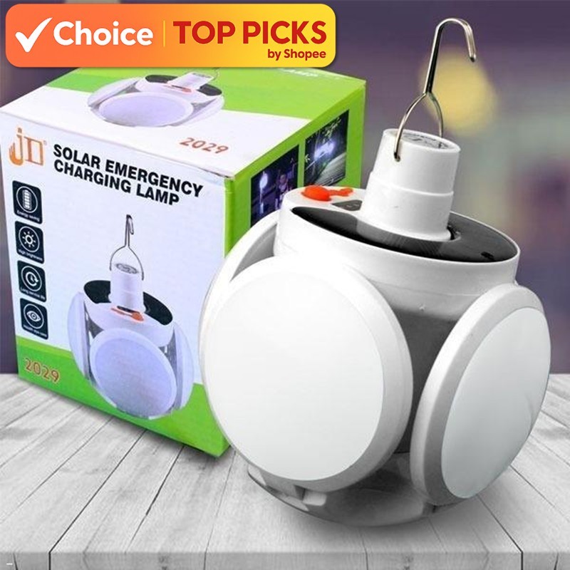 LED Solar Camping Lamp – Foldable USB Rechargeable Waterproof Emergency Light (5 Lighting Modes)