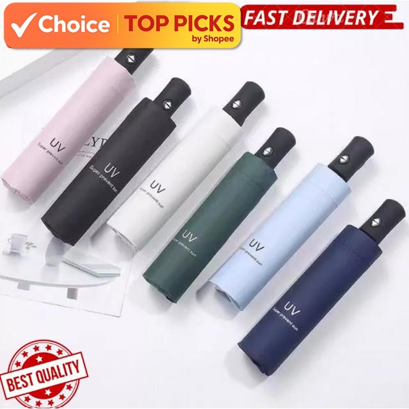 Dual-Use Sun Umbrella Payung Folding Sunscreen UV Umbrella 8 Bone Paraguas Rain Parasol Frame Windproof good quality