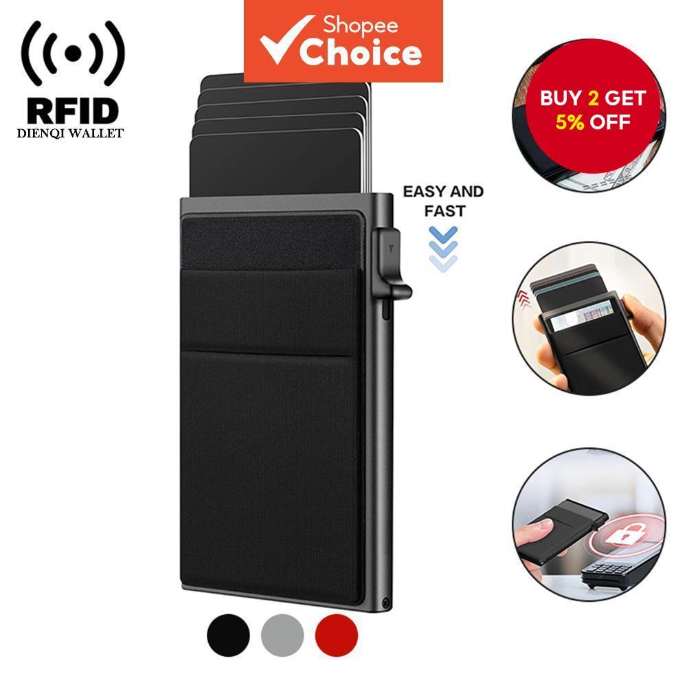 RFID Minimalist Men's Wallet - Automatic Pop-Up Card Slot, Money Clip, Lightweight & Portable Gift