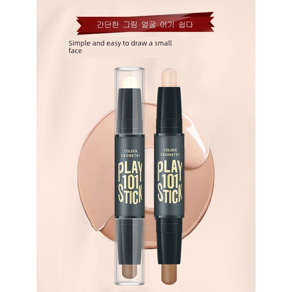 eyebrow pencil eyebrow Genuine 9.9 Yuan/Piece!Double-Headed Highlighting Contouring Stick One-Piece Dual-Use Lying Silkworm Eyeshadow Nose Shadow Face Brightening Matte