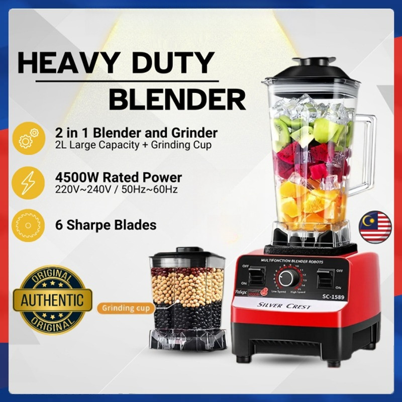 Heavy Duty Blender 4500W Mixer Electric Juiser Food Processor Mesin Pengisar Ais Smoothies Crusher