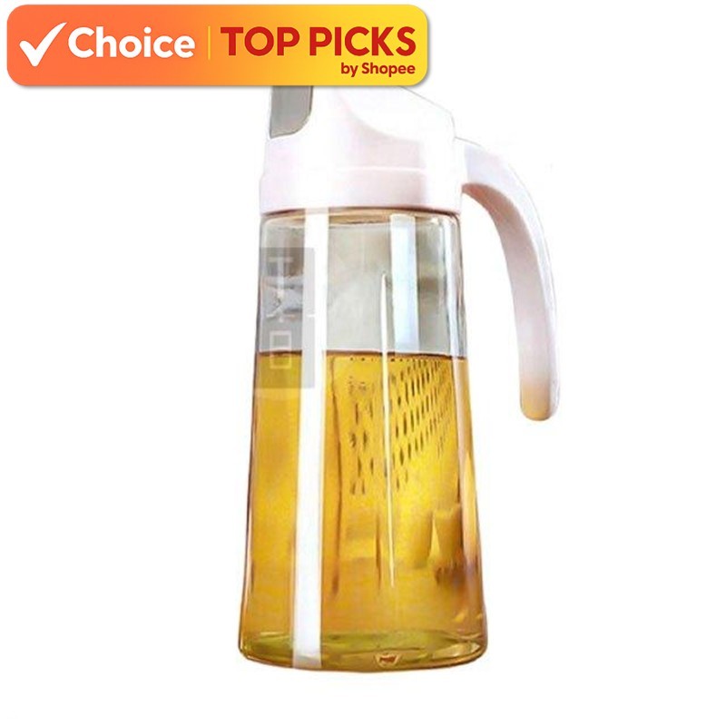 Glass Cooking Oil Dispenser Bottle 630ML | Botol Minyak Masak Kaca Cuka Sos 玻璃油壺 醬料瓶