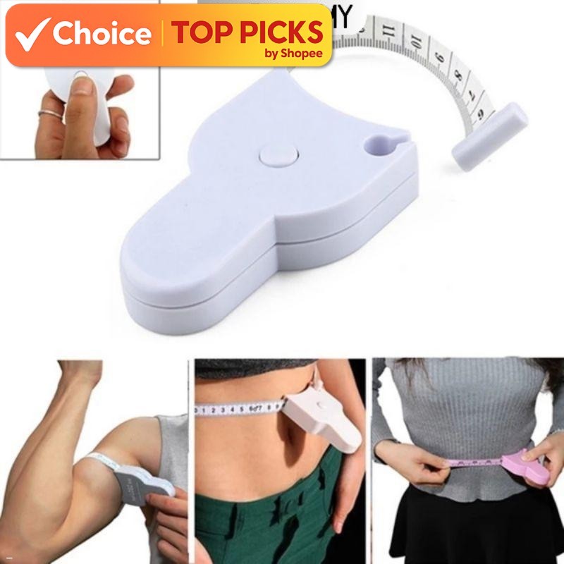 1.5m Portable Retractable Body Measuring Tape – Y-Shape Handle Waist Ruler for Fitness & Weight Loss