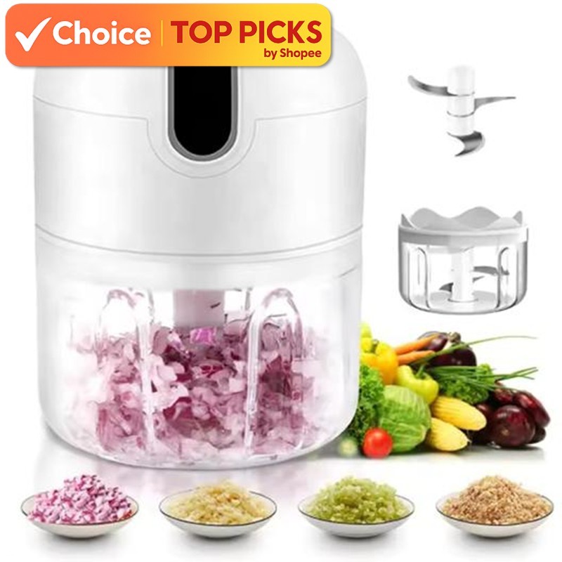Mini Electric Garlic Chopper – Portable Food Blender & Processor, Meat Grinder for Kitchen Use