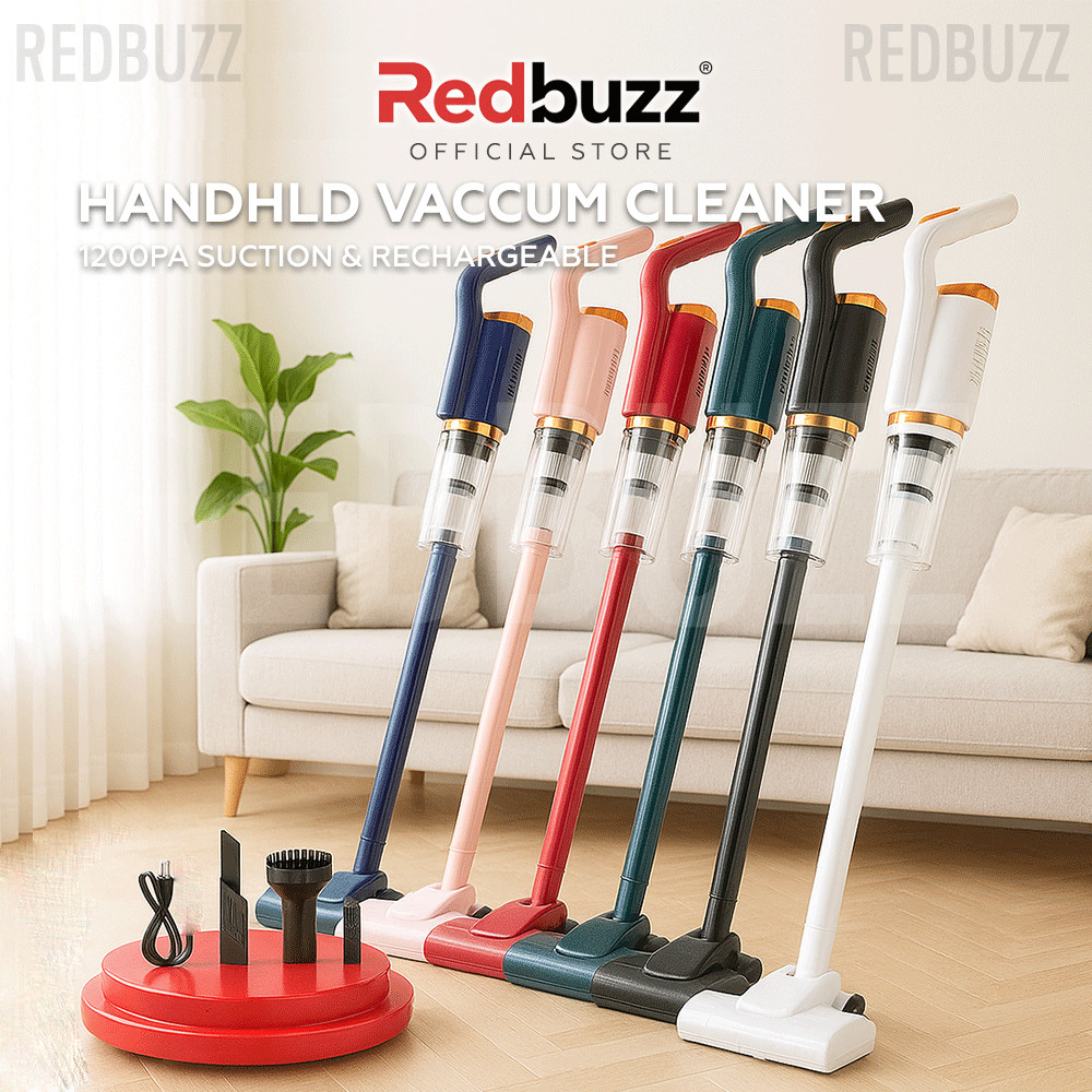 REDBUZZ Cordless Vacuum Cleaner Rechargeable Handheld Car Household Vacuum Cleaner, Vacum Rumah Swiss Thomas