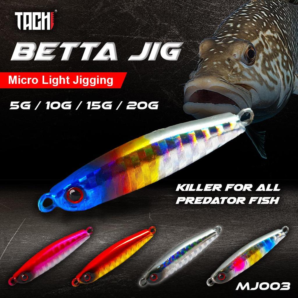 Jig UL METAL JIG 𝘽𝙀𝙏𝙏𝘼 MJ003 5/10/15/20g Micro Jig Light Jig 3D Eyes Fishing Jig Lure/Slow Jig Ikan Jig Umpan Tiruan