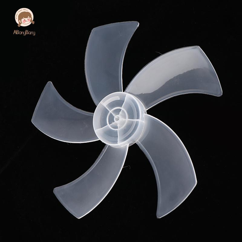 ABongBang 1Pc Large Wind Fan for 16 Inch Household Plastic Fan Five Leaves With Nut Cover For Pedestal Fan Table Wall Nice