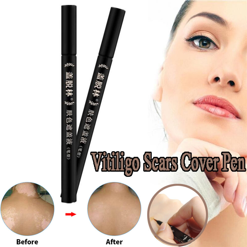 BAIXL Professional Woman Man Herbal Plant Essence Waterproof External Use Natural Tattoo Concealer Liquid White Spots Concealer Camouflage Makeup Vitiligo Scars Cover Pen