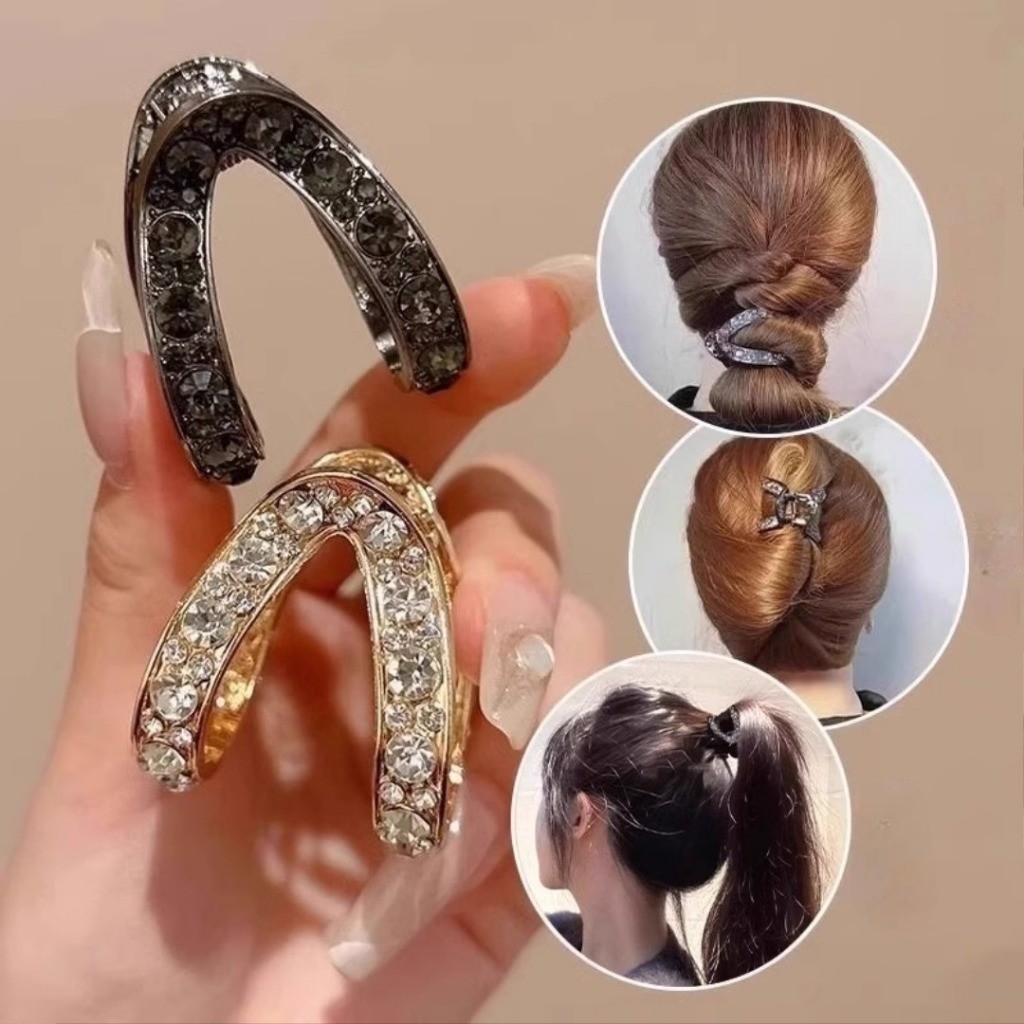 MAOLILI V-Shaped Hair Clip Women's Gem Clip High Ponytail Clip Hair Accessories Hair Clip Hair Accessories Women