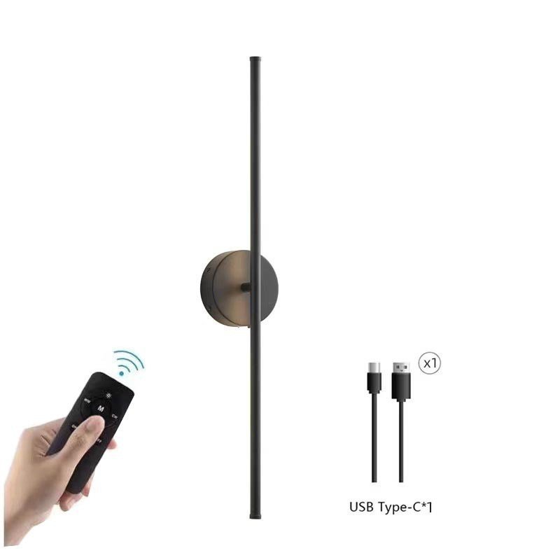 LED Minimalist Long Strip Aisle Wiring-Free Linear Background Wall Light Modern Charging Living Room Cross-Border Wall Light GAEO