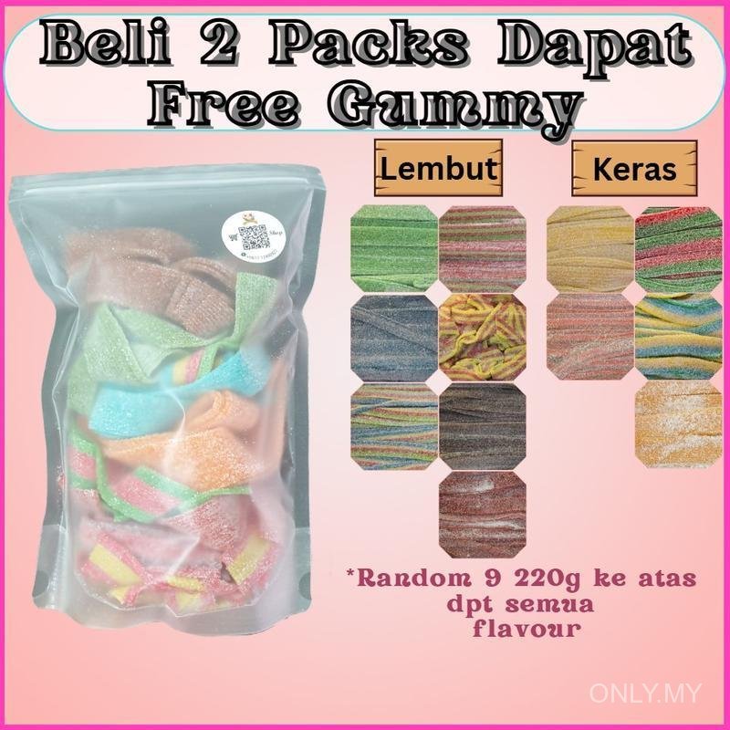 [BELI 2 PACKS DPT FREE GUMMY] HALAL Turkey Sourbelt Masam Manis Ziplock Pack Viral Candy Food Gummy Snacks Halal (RAYA PROMO)