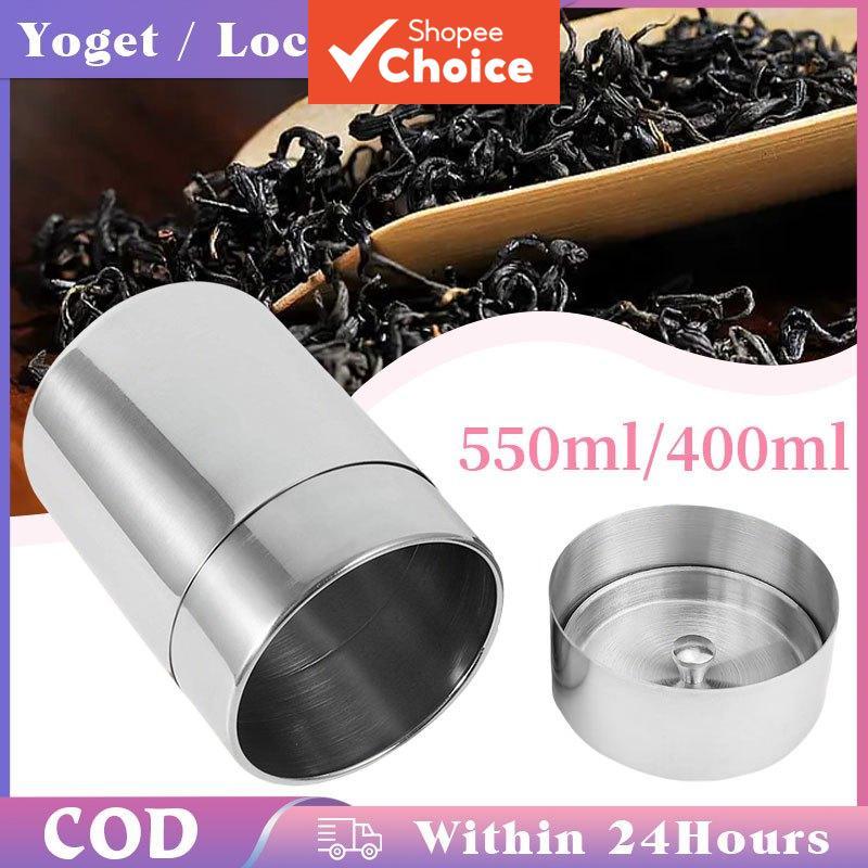 Airtight Double Lid Storage Can, 304 Stainless Steel Tea Coffee Sugar Container, Household Food Storage Tin Simpanan Kedap Udara Dua Penutup, Bekas Teh Kopi Gula Keluli Tahan Karat 304, Simpanan Makanan Rumah Tangga