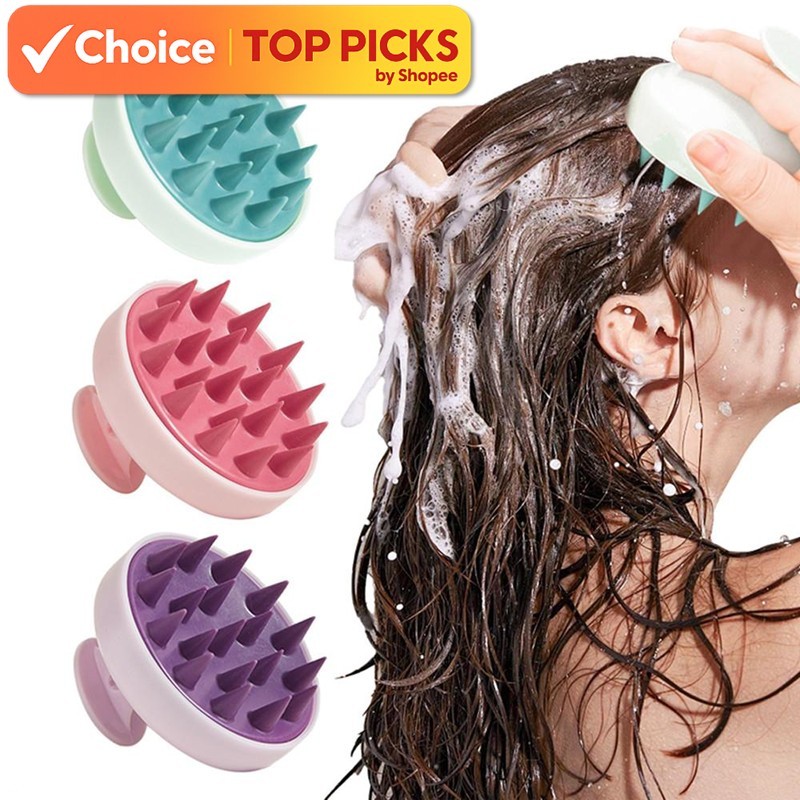 Silicone Scalp Massager Brush | Gentle Hair Washing | Scalp Cleansing | Shower Head Massager | Stress Relief