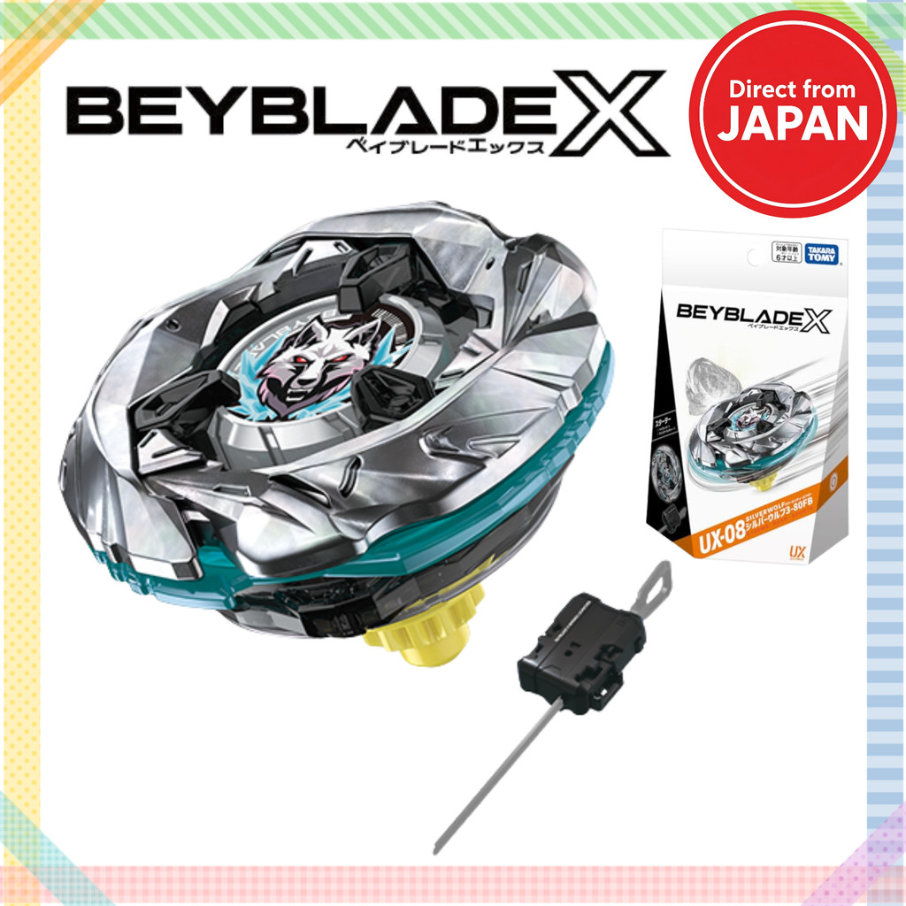 TAKARA TOMY BEYBLADE X UX-08 Starter Silver Wolf 3-80FB