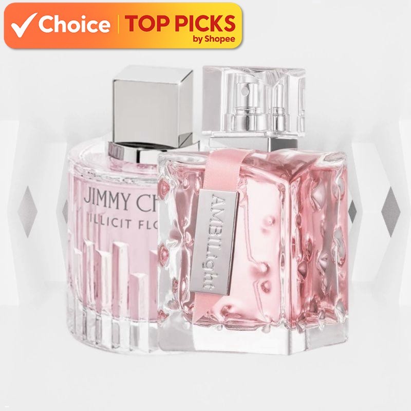 LONKOOM Perfume Ambilight Pink/Yellow EDP Floral-Fruity Women Gift Set (100ml)