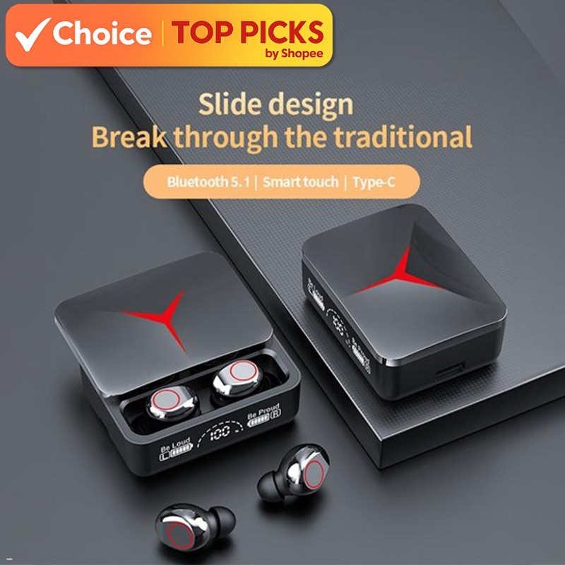 Wireless Earphones – M90 Pro Bluetooth 5.0 Touch In-Ear 9D Stereo Sports Headset with LED Display, Waterproof