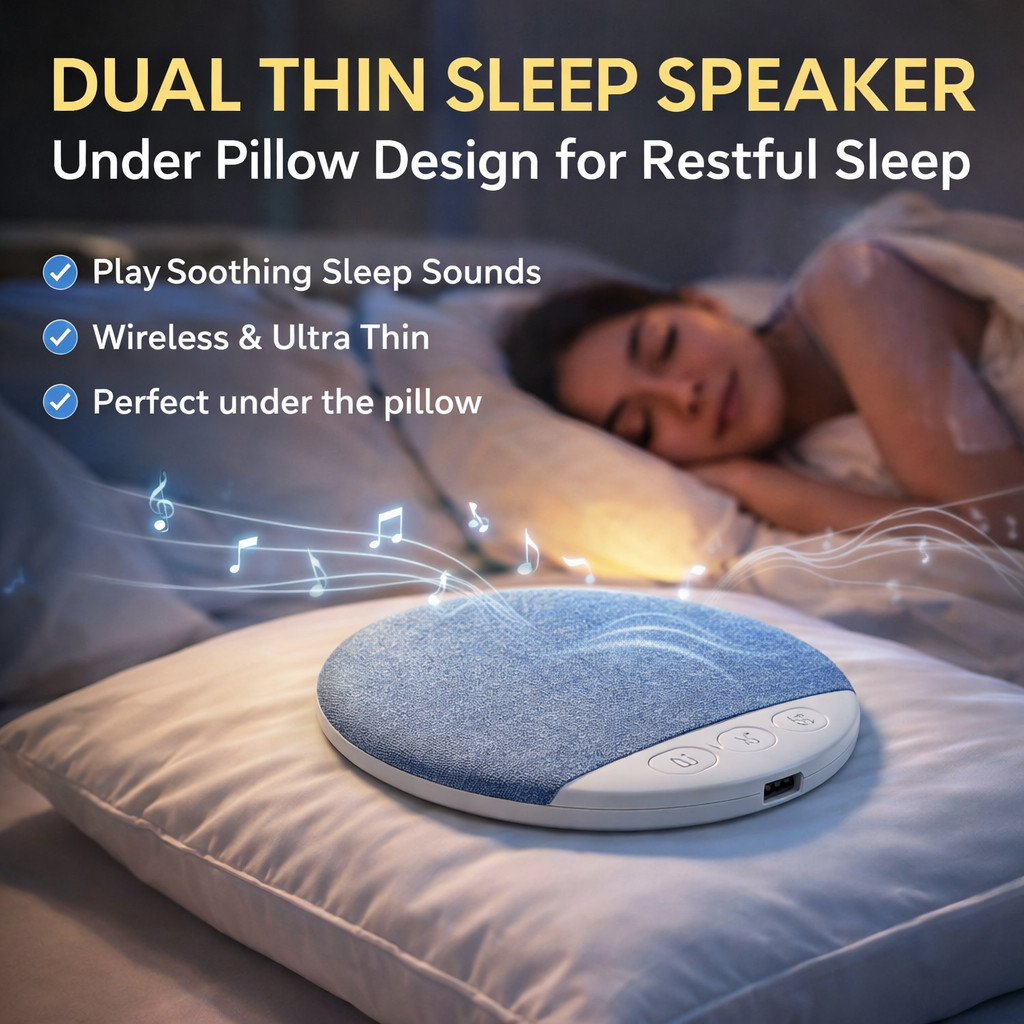 Under Pillow Bluetooth Speaker Mini Sound Audio Player Wireless Connection Timed Shutdown Ultra-Thin