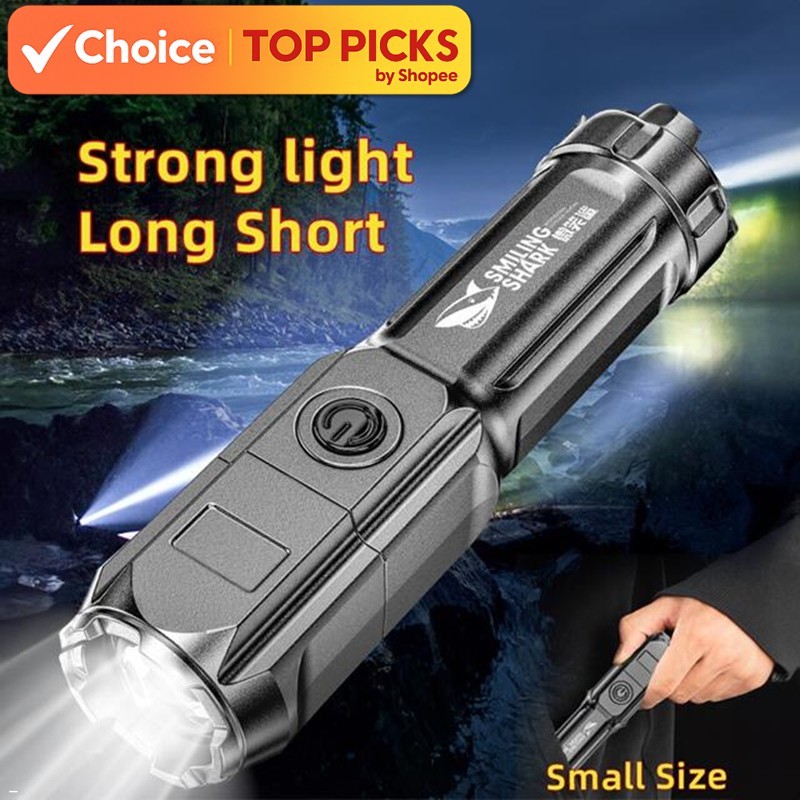 Rechargeable Torch Light –Super Bright , Waterproof, Zoomable Flashlight / Touch Light