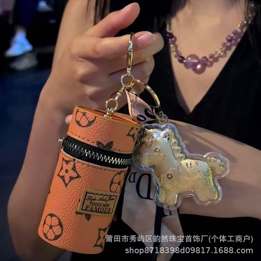 【Spots现货】黄金挂件马上有钱钥匙扣包包挂饰马上发财直播爆款马年礼品Gold pendant immediately rich key chain bag pendant