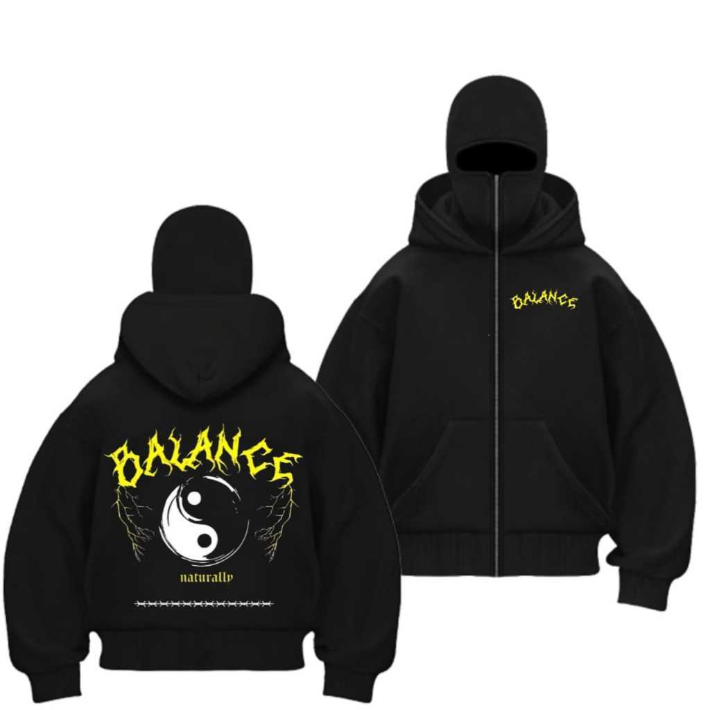 Jacket Versatile Ninja Hoodie Zipper Balaclava Black Premium Unisex - Image 4