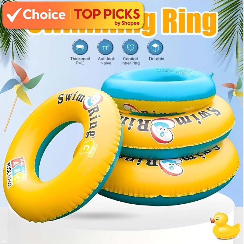 Adult & Children Inflatable Swimming Ring – Safety Pool Float Circle for Beach & Outdoor Use