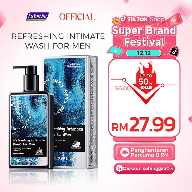 【Shipping from Johor】Cucian Intim, Untuk Lelaki, Pembersih Harian yang Seimbang pH, Diperkaya dengan Asid Hyaluronik dan Kolagen, Kekal Segar, Kekal Seksi-Pengiriman rahasia