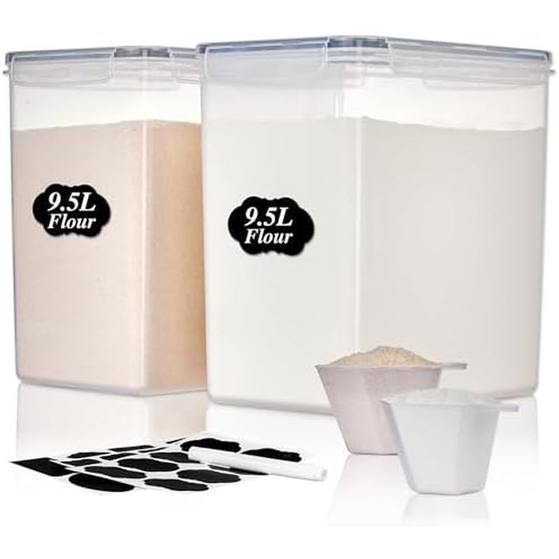 Vtopmart 4 pcs Large Food Storage Containers 5.2L/175oz, 4 Pieces Bpa Free Plastic Airt…