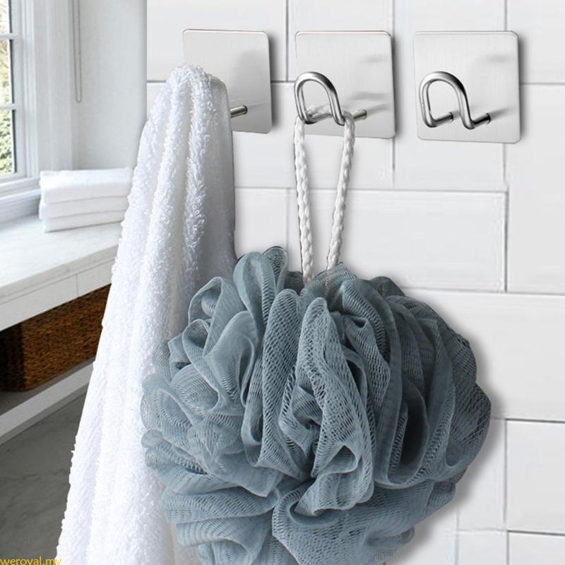 weroyal Rustproof Stainless Steel Hook for Bathroom Use Shower Robe Towel Hanging Rack