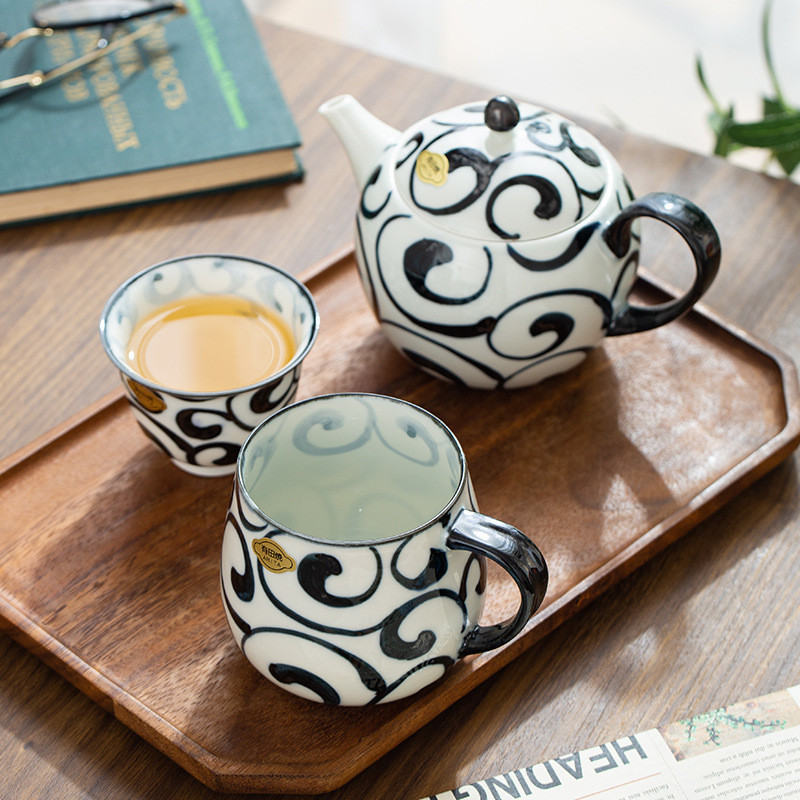 Japan Imported Arita-yaki Persian Pattern Series Underglaze Color Ceramic Mug Teacup Teapot Dynamic Casual