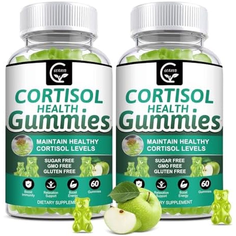 Sugar-free Cortisol Gummies, 9-in-1 Cortisol Supplement for Women with Magnesium, Ashwa…